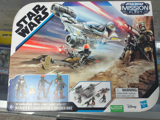 Star Wars Mission Fleet Mando's N-1 Starfighter & Speeder Bike