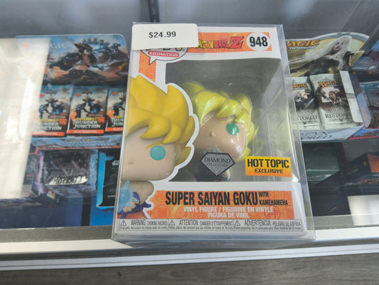 Funko-Pop! DBZ Super Saiyan Goku (With Kamehameha) #948 Diamond Collection Hot Topic Exclusive