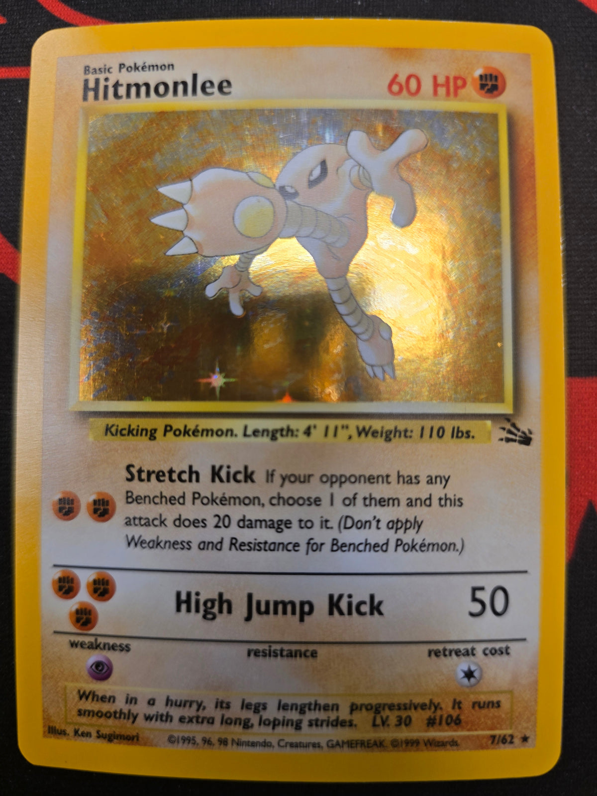Hitmonlee 7/62 Unlimited Holofoil LP