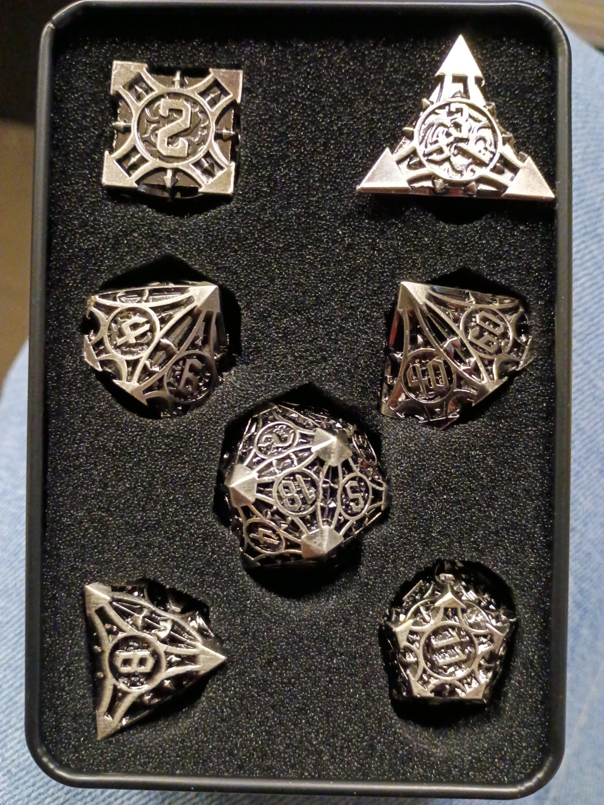 Old School Gaming: Gnome Forged Ancient Silver Metal Dice