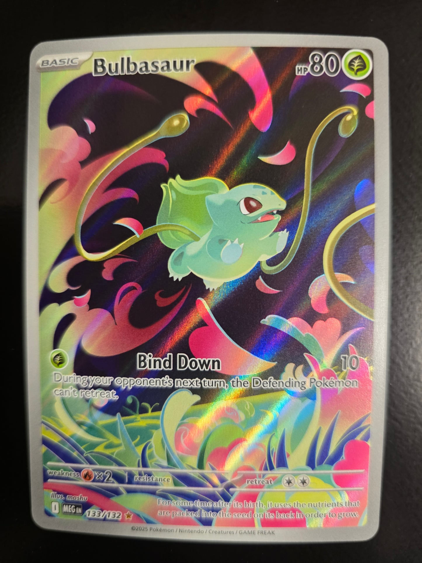 Bulbasaur 133/132 Mega Evolution Holofoil NM