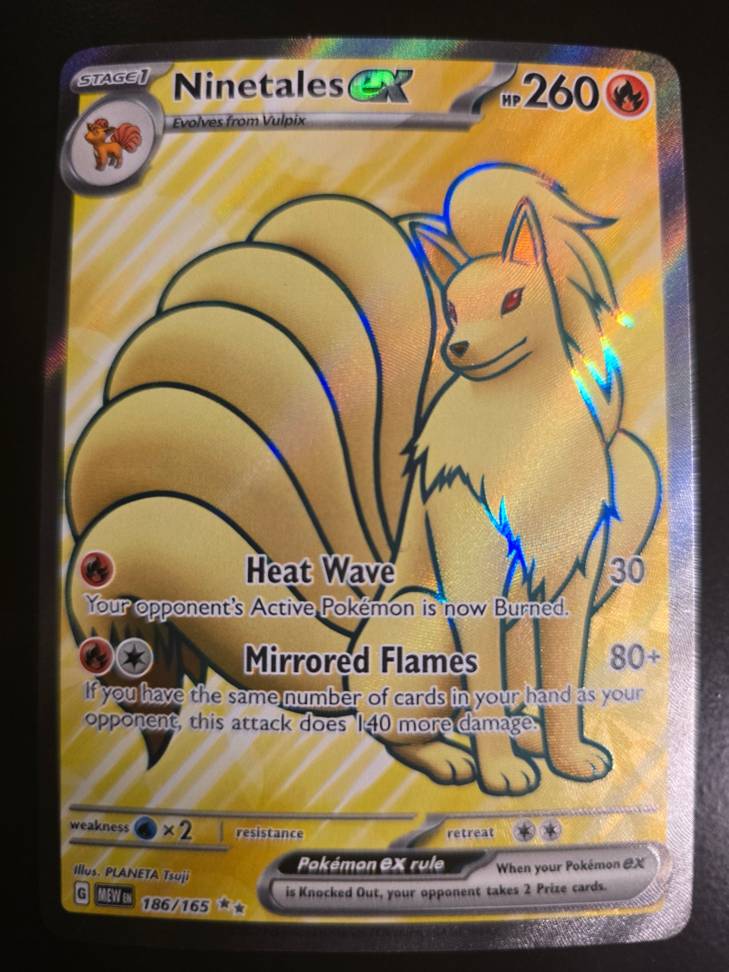 Ninetales Ex 186/165 Scarlet & Violet 151 Holofoil NM