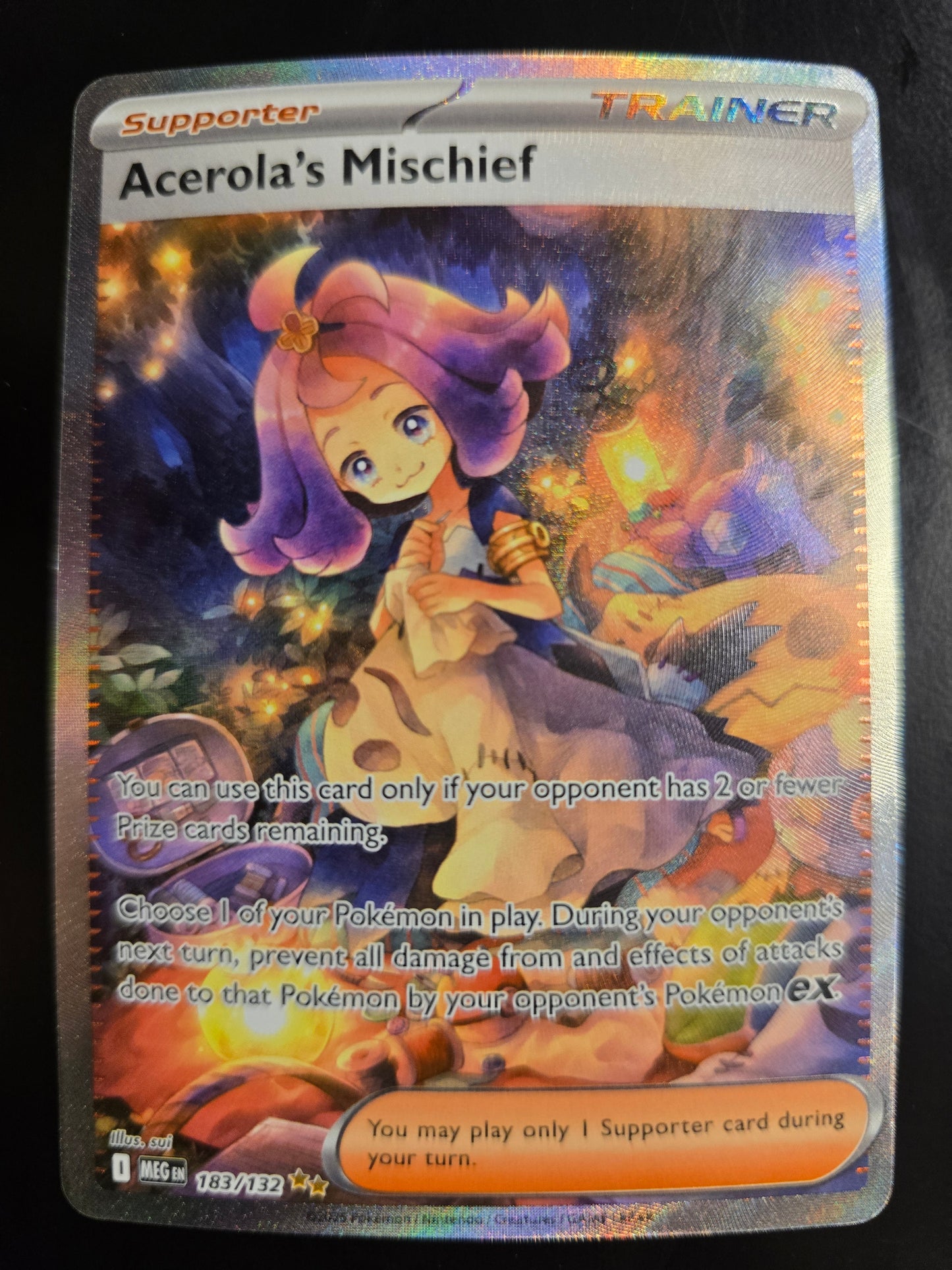 Acerola's Mischief 183/132 Mega Evolution Holofoil NM
