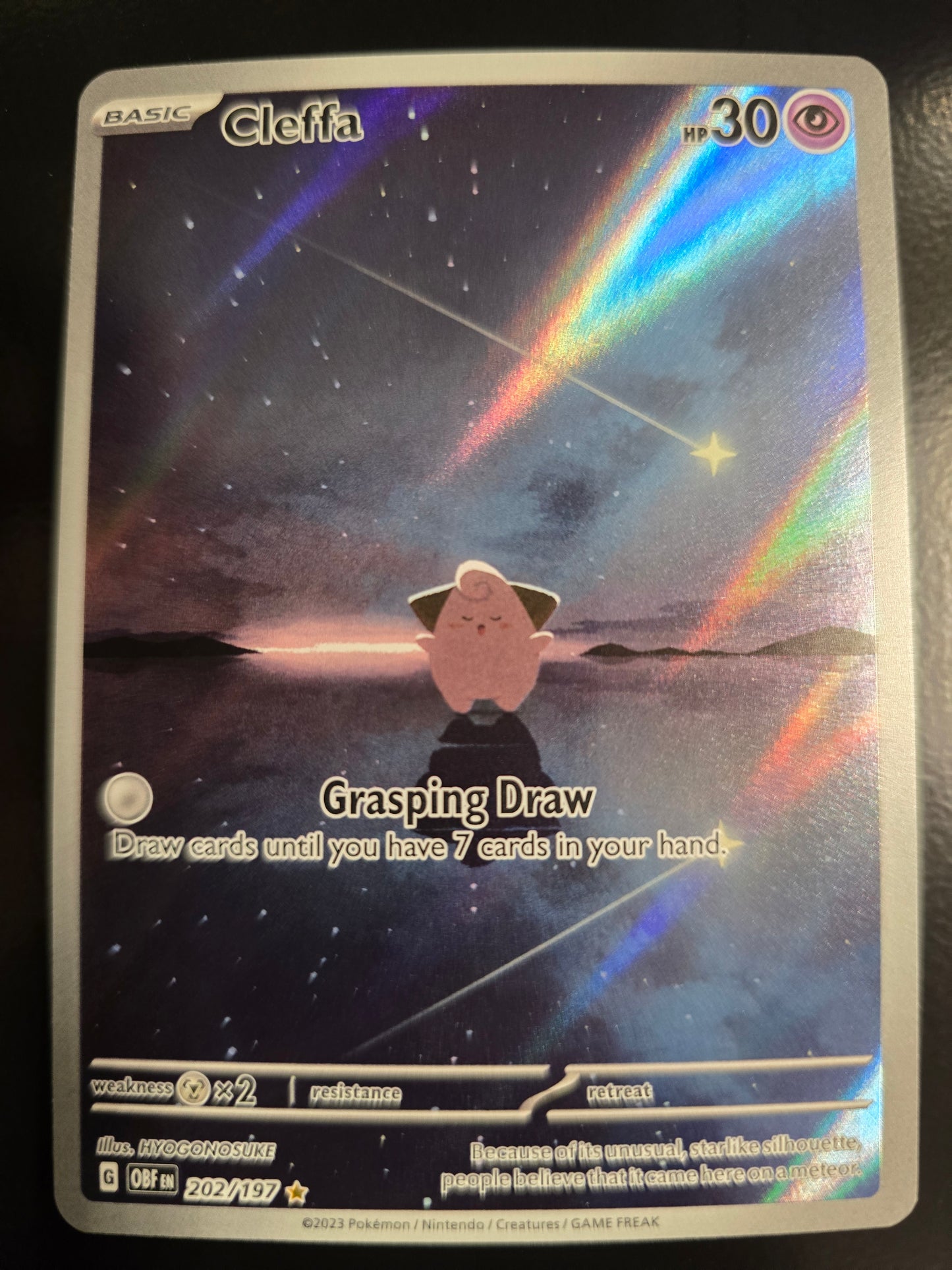 Cleffa 202/197 Obsidian Flames Holofoil NM