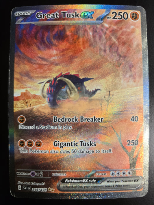 Great Tusk Ex 246/198 Scarlet & Violet Base Set Holofoil HP