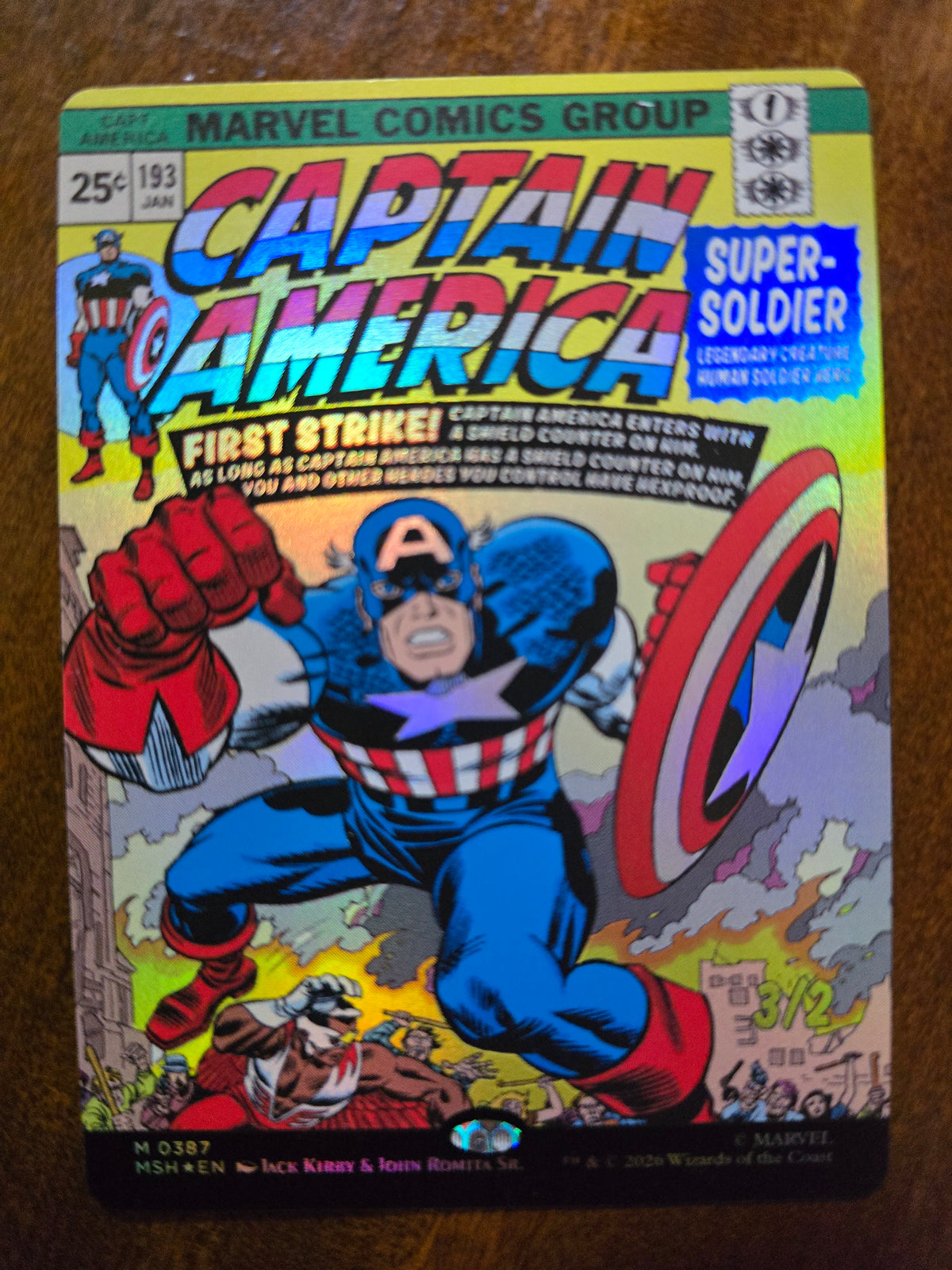 Captain America M 0387 Marvel SH Comic Cover Foil NM