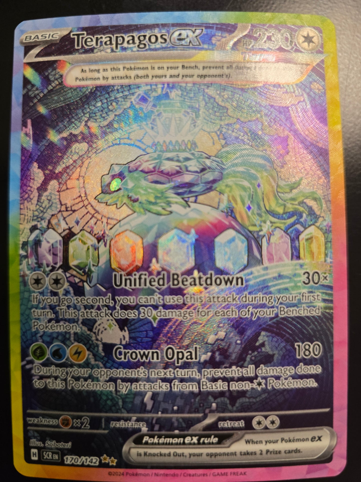 Terapagos Ex 170/142 Stellar Crown Holofoil NM