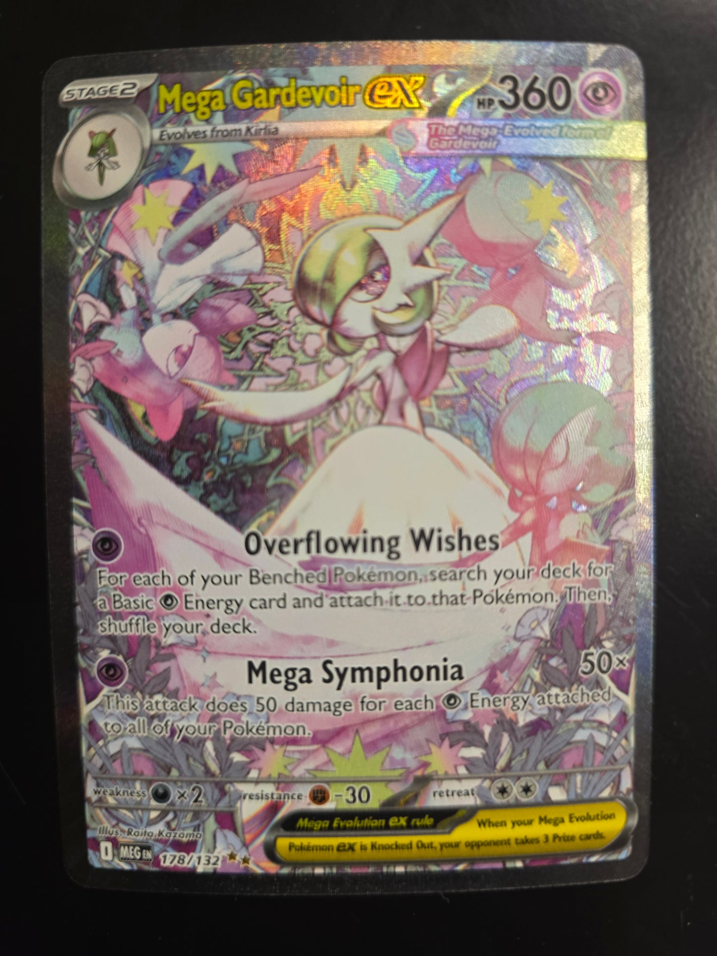 Mega Gardevoir Ex 178/132 Mega Evolution Holofoil NM