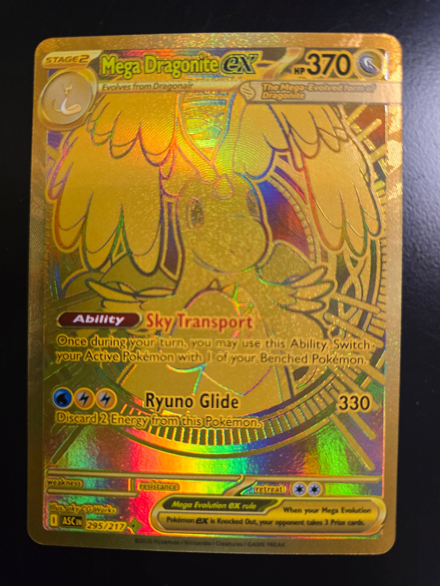 Mega Dragonite Ex 295/217 Ascended Heroes Holofoil NM