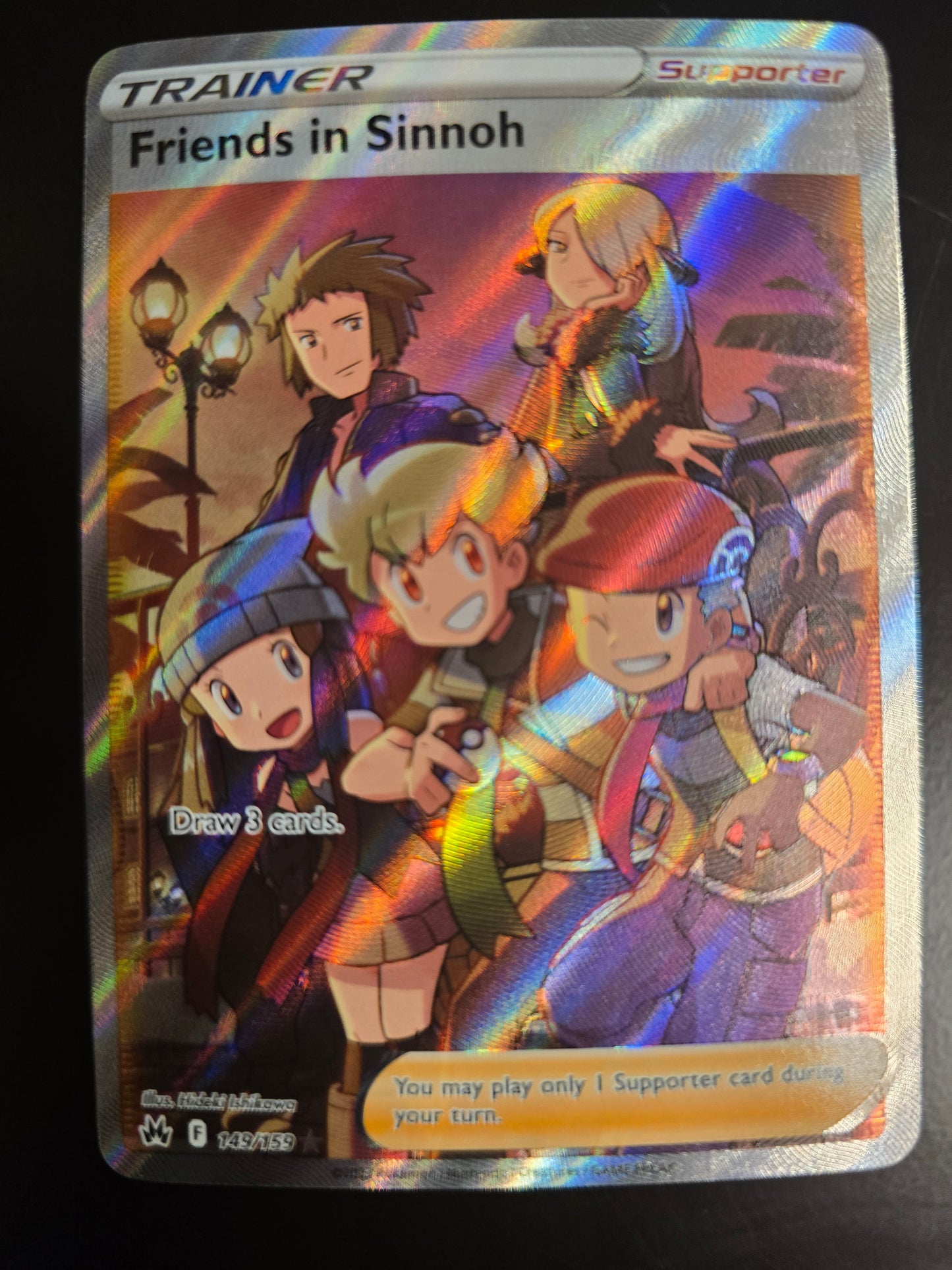 Friends In Sinnoh (Full Art) 149/159 Crown Zenith Holofoil NM