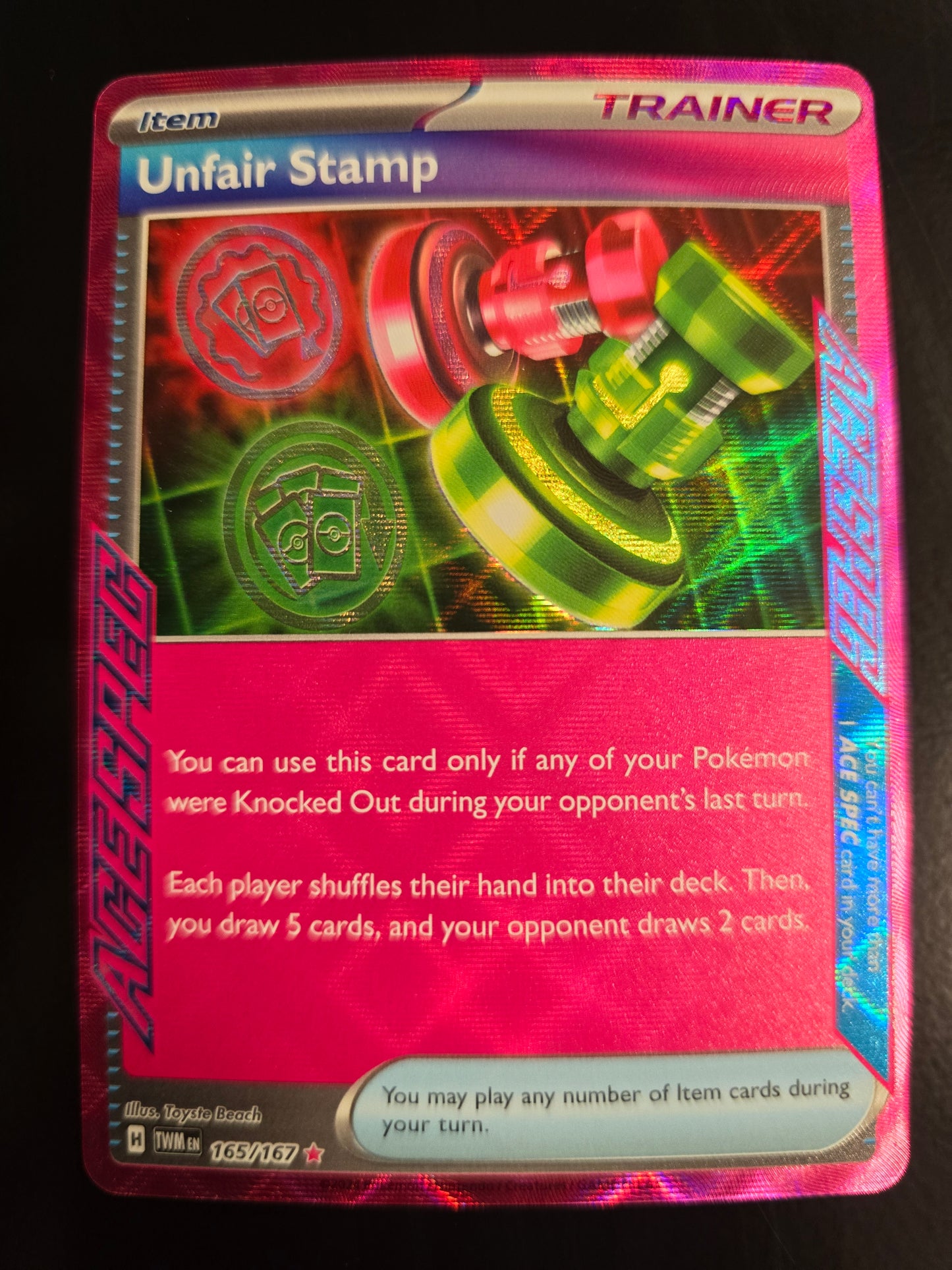 Unfair Stamp 165/167 Twilight Masquerade Holofoil NM