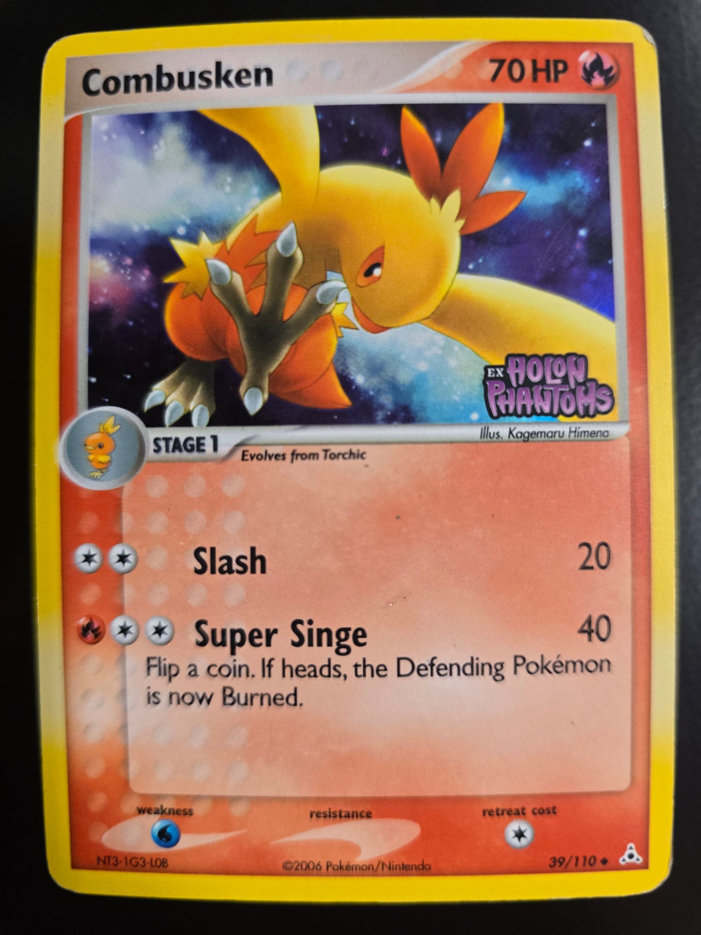 Combusken 39/110 Ex Holo Phantoms Reverse Holofoil LP