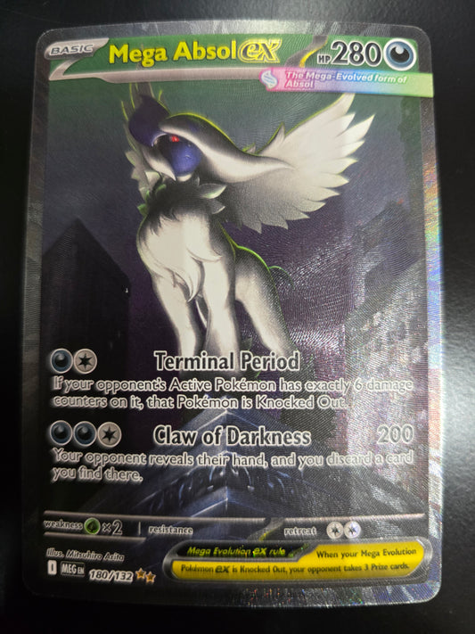 Mega Absol Ex 180/132 Mega Evolution Holofoil NM