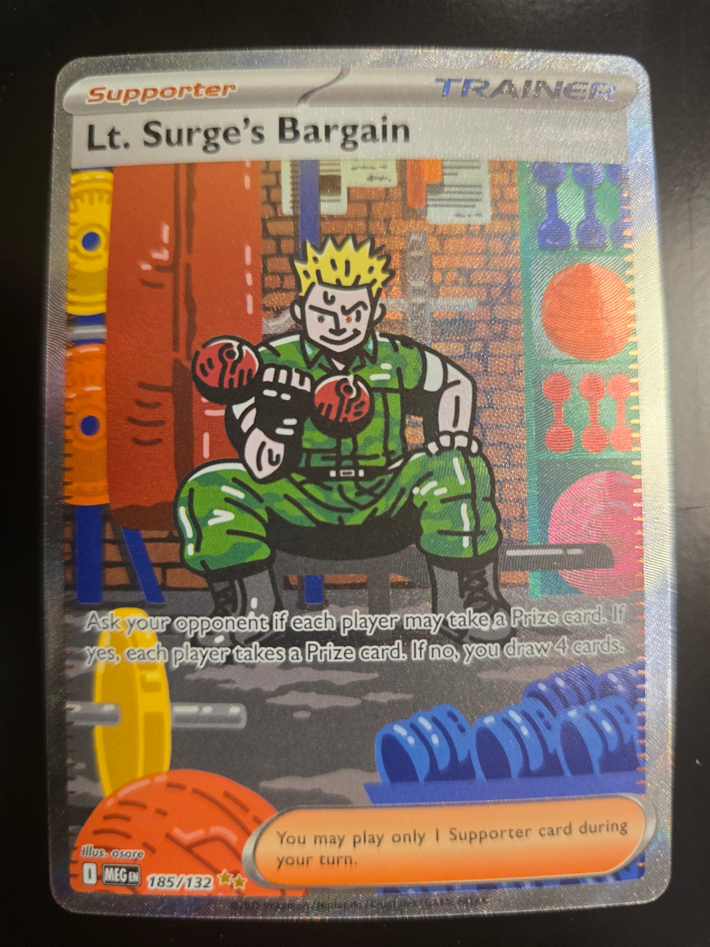 Lt. Surge's Bargain 185/132 Mega Evolution Holofoil NM