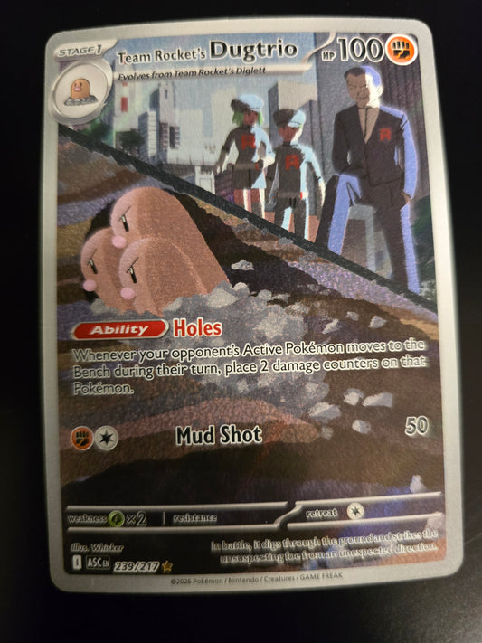 Team Rocket's Dugtrio 239/217 Ascended Heroes Holofoil NM