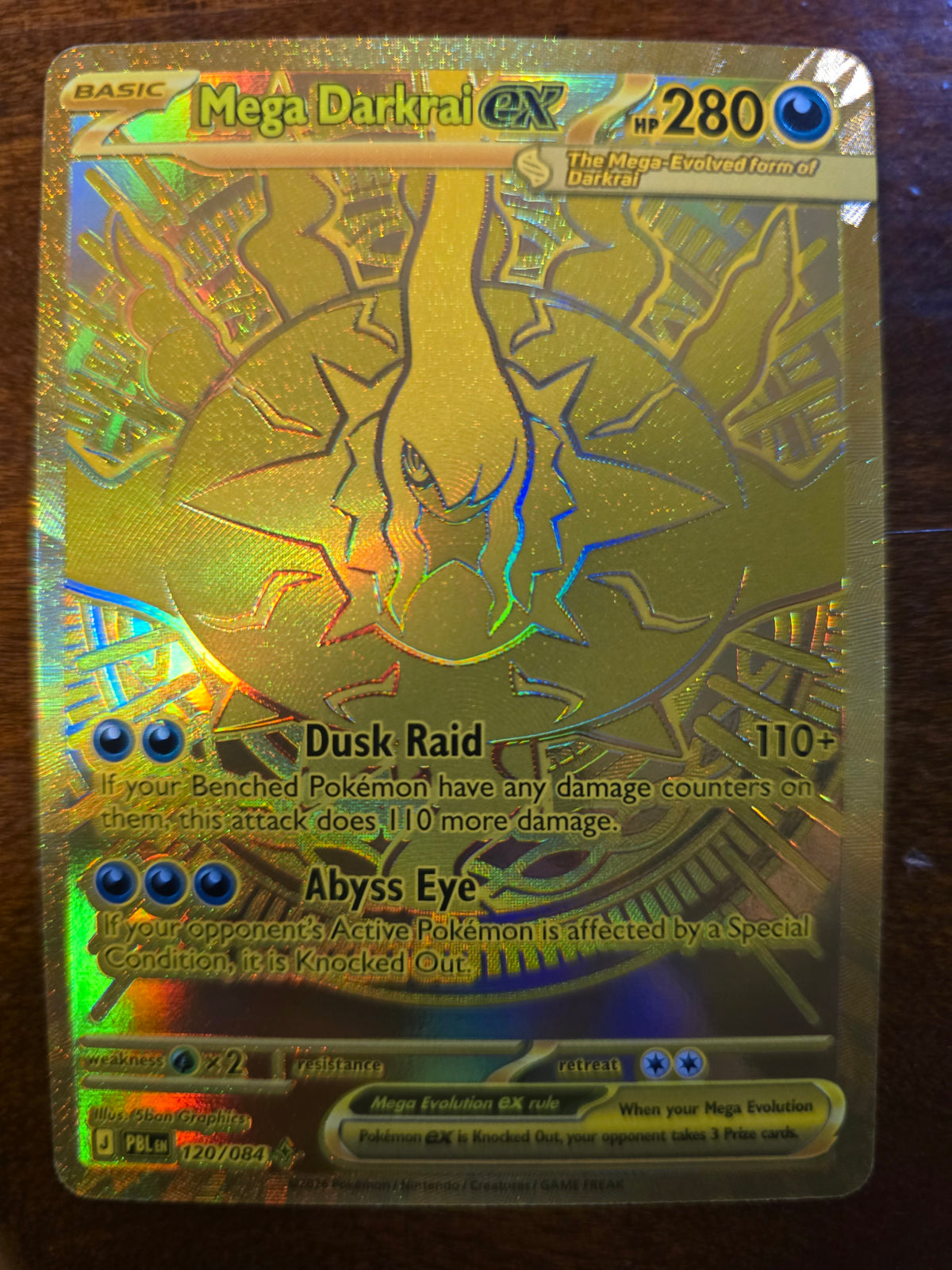 Mega Darkrai Ex 120/084 Pitch Black Holofoil NM