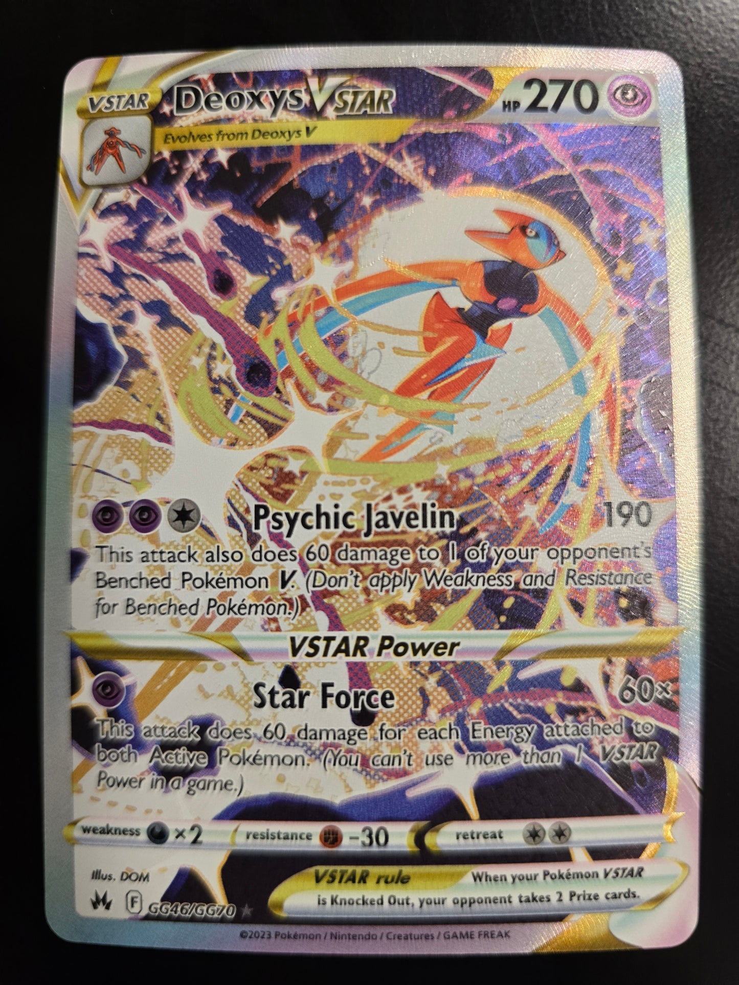 Deoxys VSTAR GG46/GG70 Crown Zenith: Galarian Gallery Holofoil NM