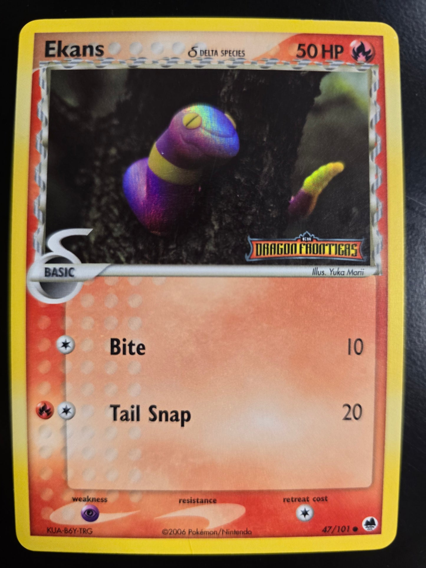Ekans (Delta Species) 47/101 Dragon Frontiers Reverse Holofoil NM