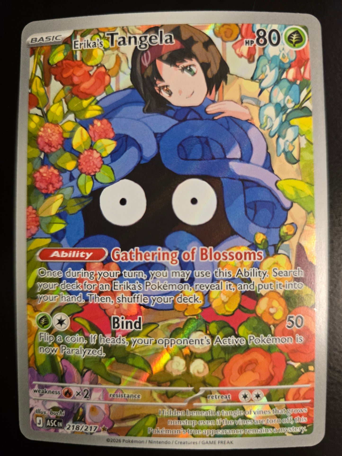 Erika's Tangela 218/217 Ascended Heroes Holofoil NM