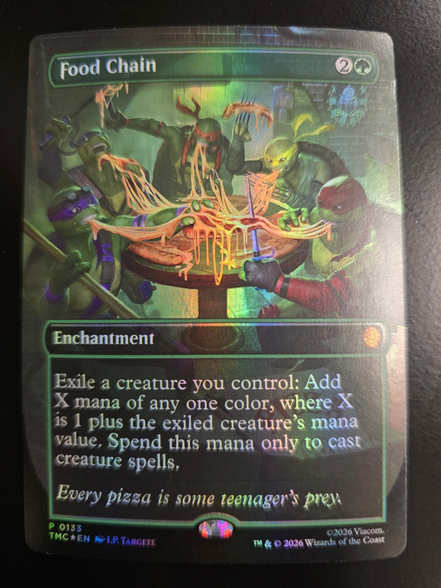 Food Chain P 0133 Commander: TMNT Borderless Foil NM