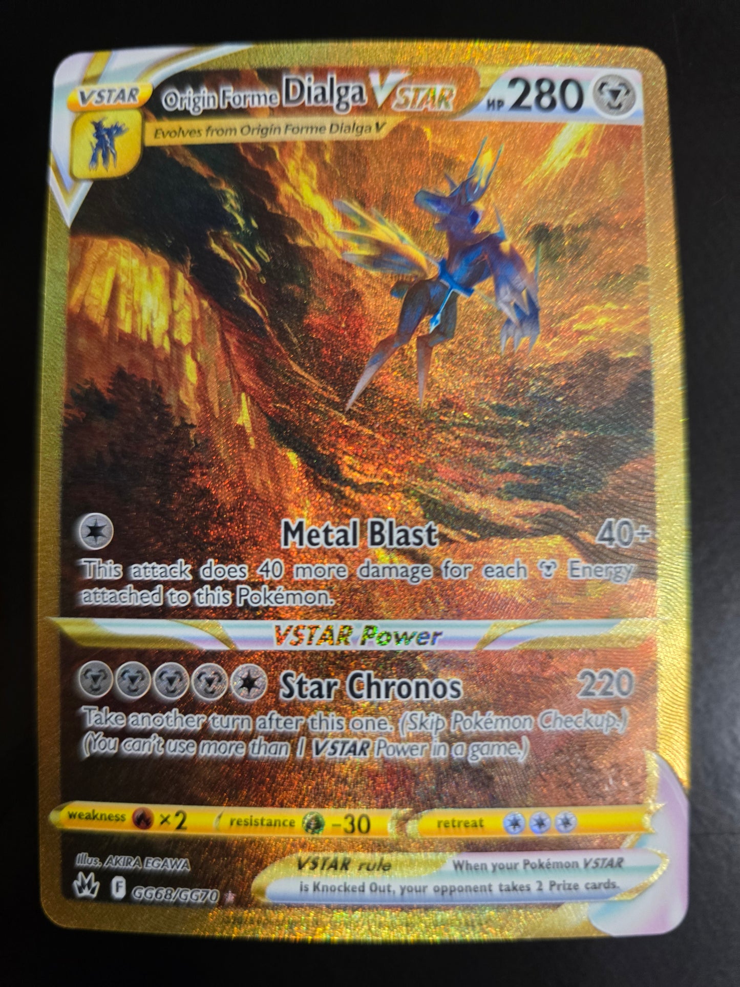 Origin Forme Dialga VSTAR (Secret) GG68/GG70 Galarian Gallery Holofoil NM