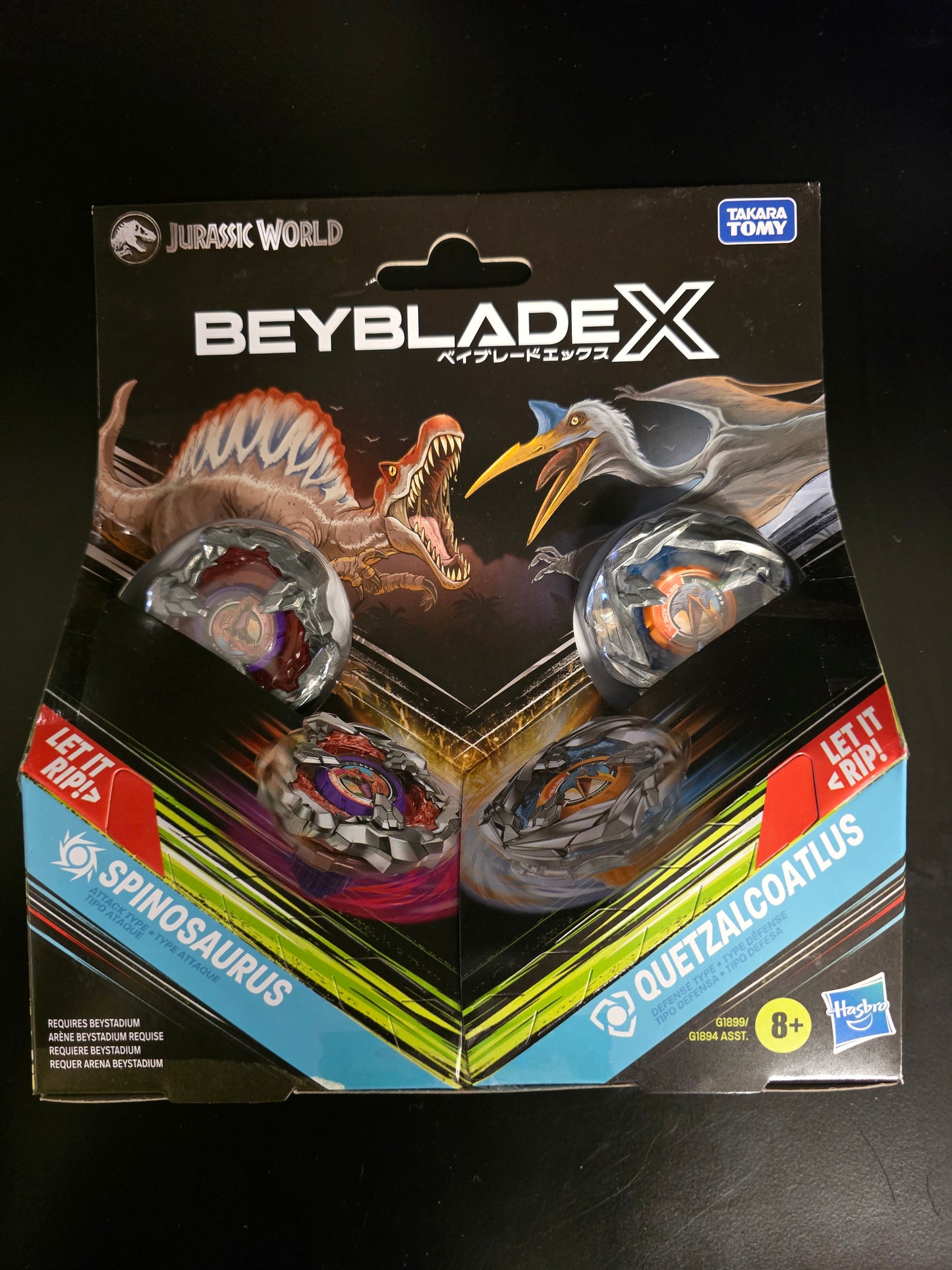 Beyblade X Jurassic World Spinosaurus & Quetzalcoatlus