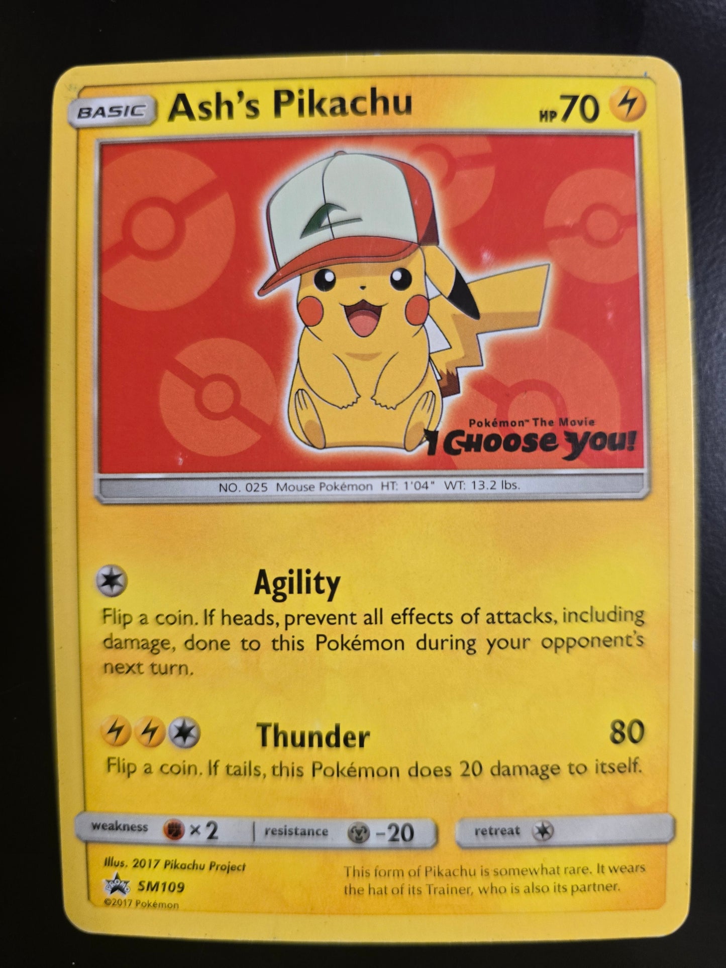 Ash's Pikachu SM109 SM Promos Normal NM