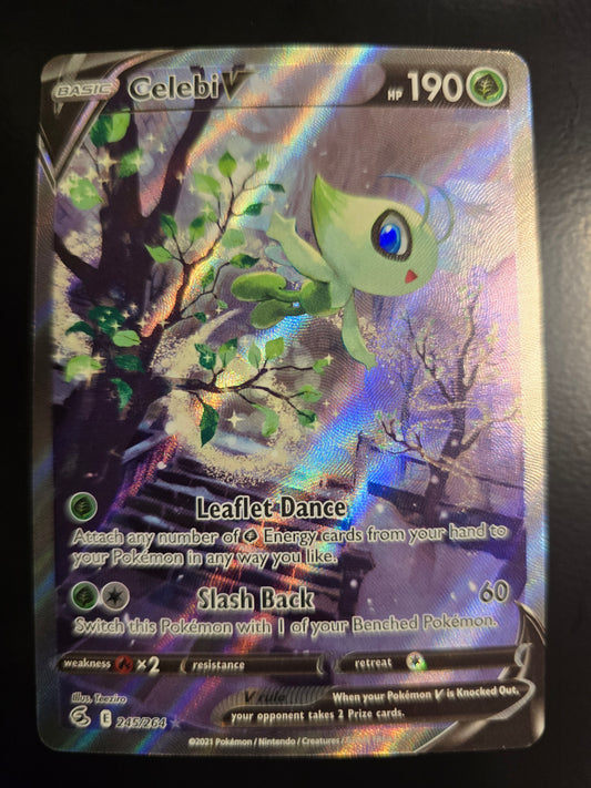 Celebi V (Alternate Full Art) 245/264 Fusion Strike Holofoil NM