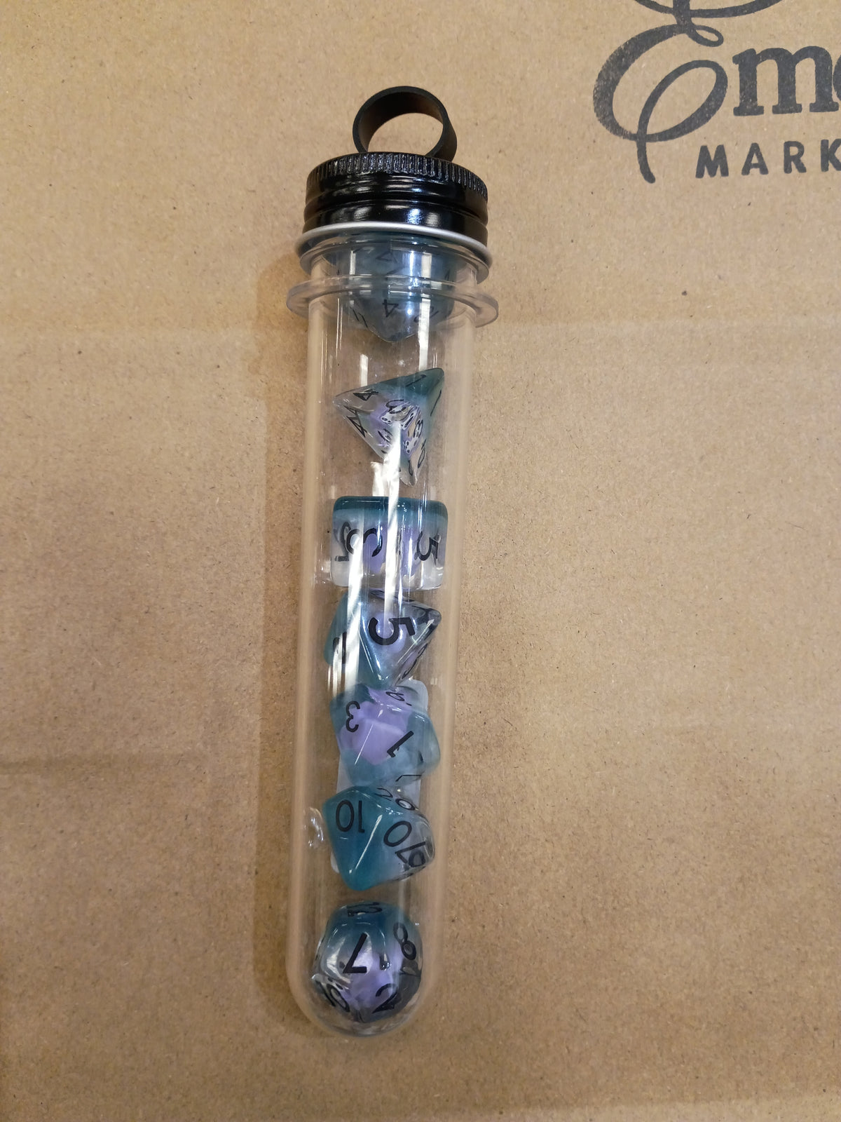 Infused - Ghost Purple Tubed Dice set