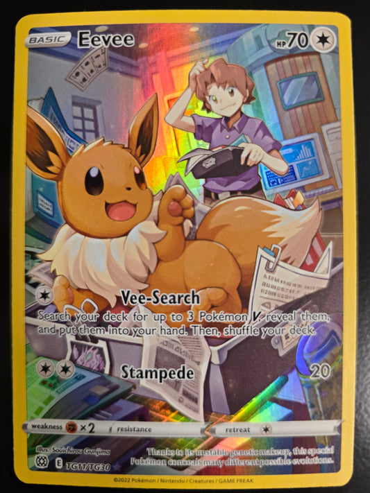 Eevee TG11/TG30 Brilliant Stars Trainer Gallery Holofoil NM