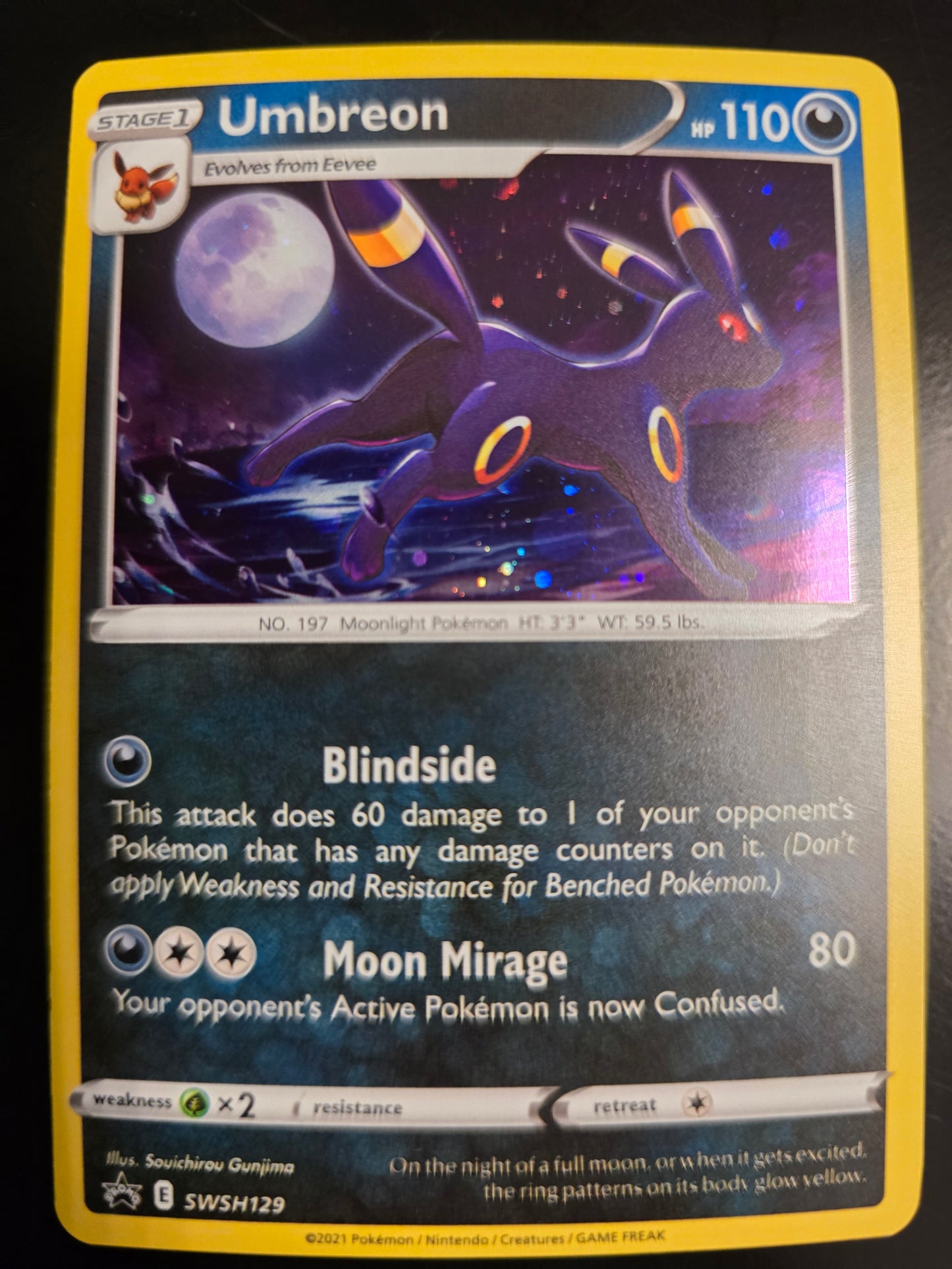 Umbreon SWSH129 S&S Promo Cards Holofoil NM