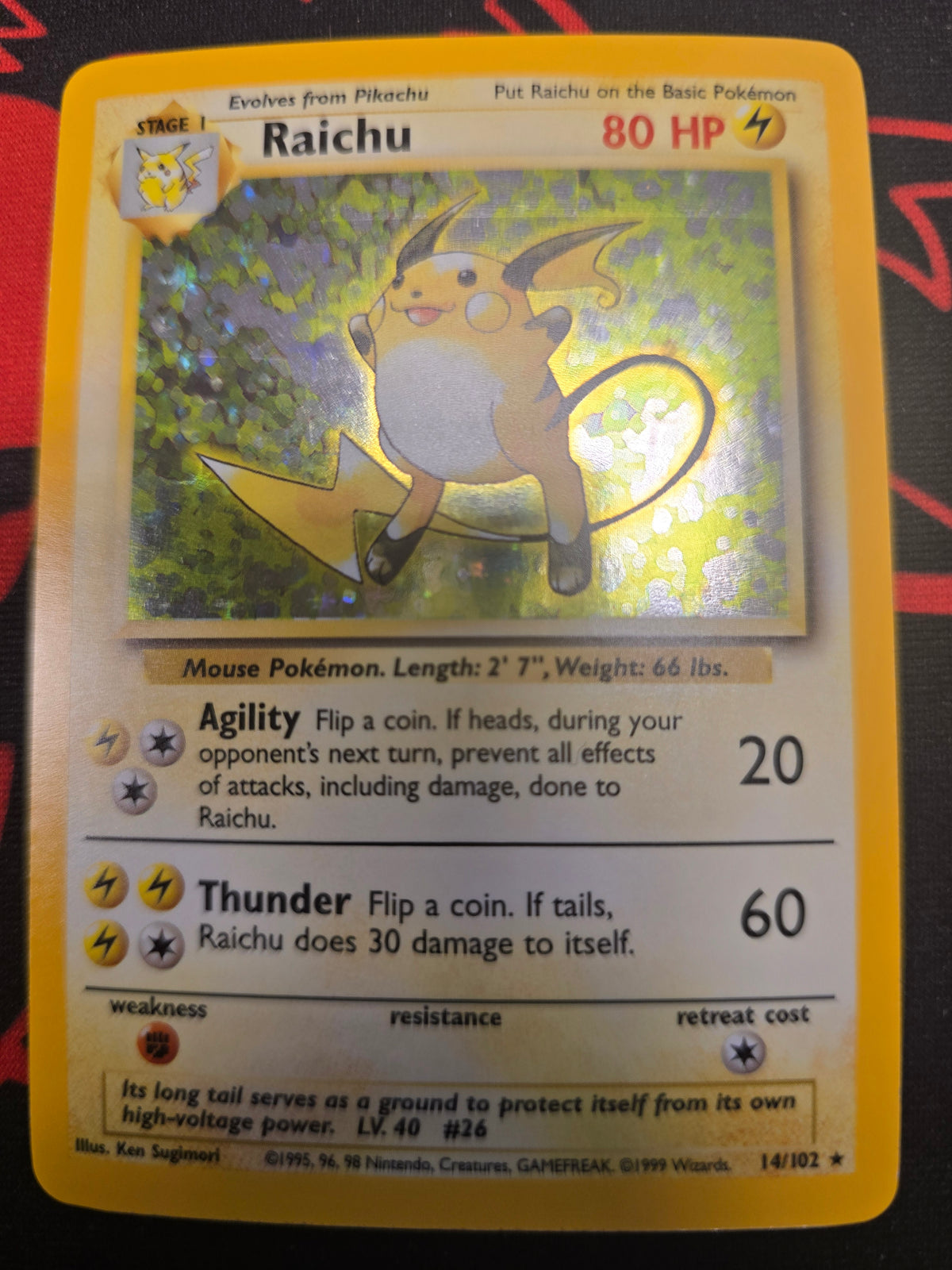 Raichu 14/102 Holofoil NM