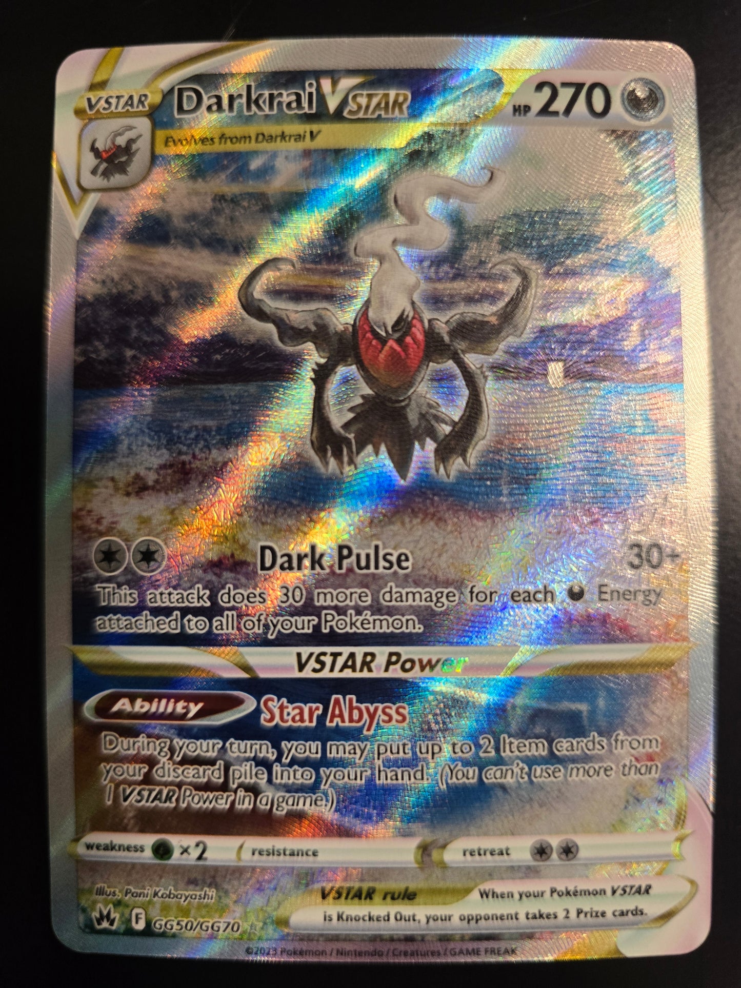Darkrai VSTAR GG50/GG70 CZ: Galarian Gallery Holofoil NM