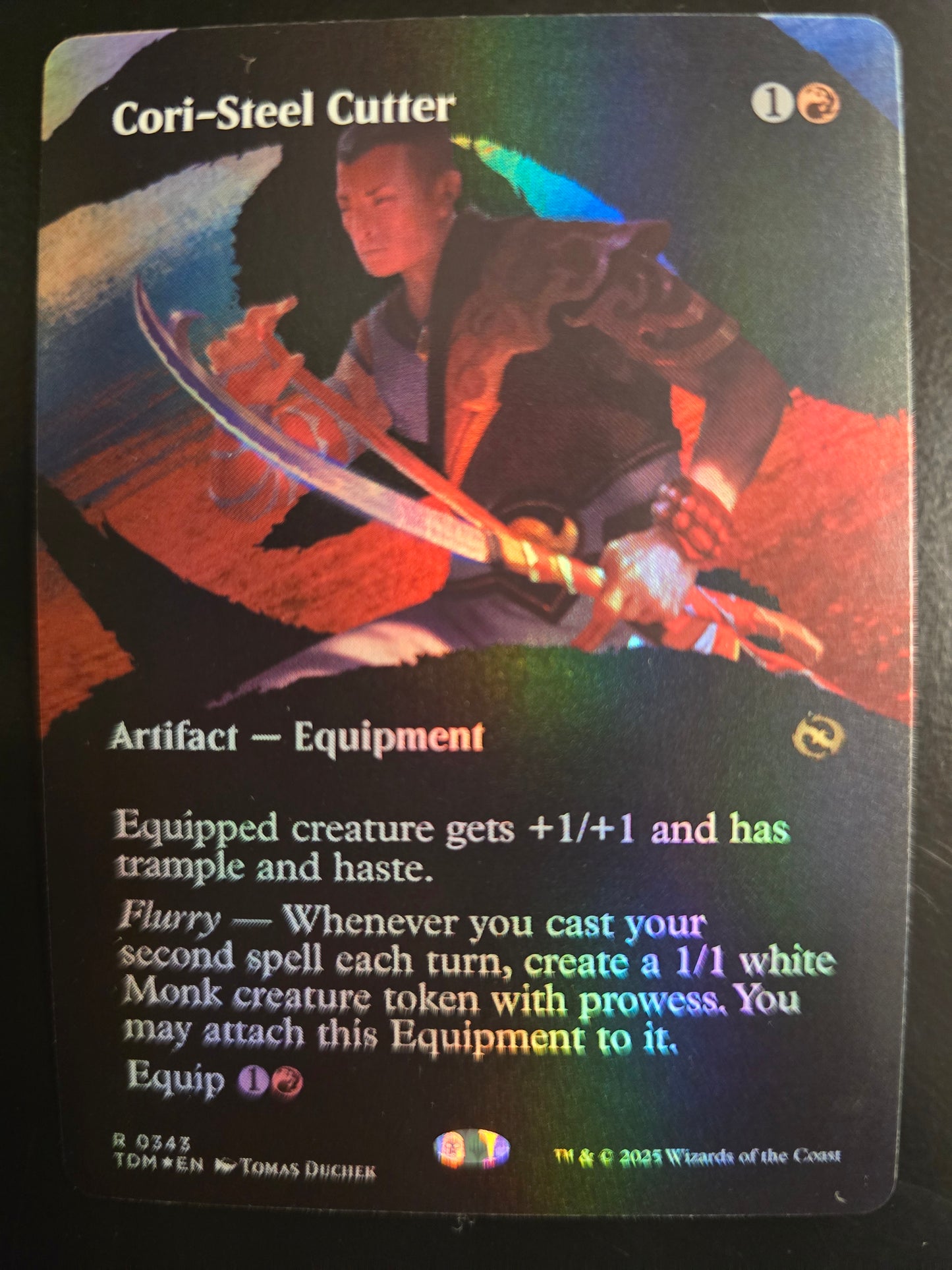 Cori-Steel Cutter R 0343 Tarkir: Dragonstorm Borderless Foil NM