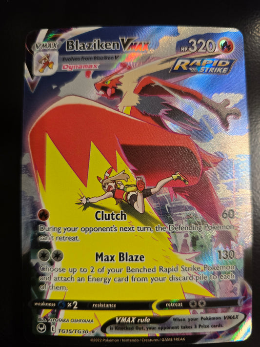Blaziken VMAX TG15/TG30 Super Tempest Trainer Gallery Holofoil NM