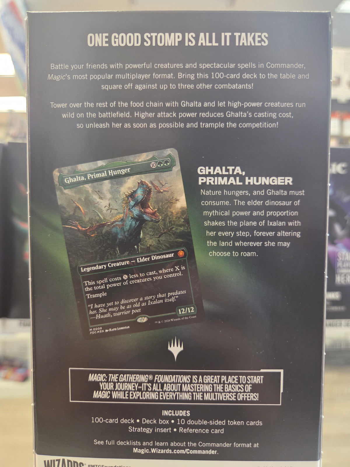 Magic the Gathering Foundations Commander Deck: Tramplesaurus Rex