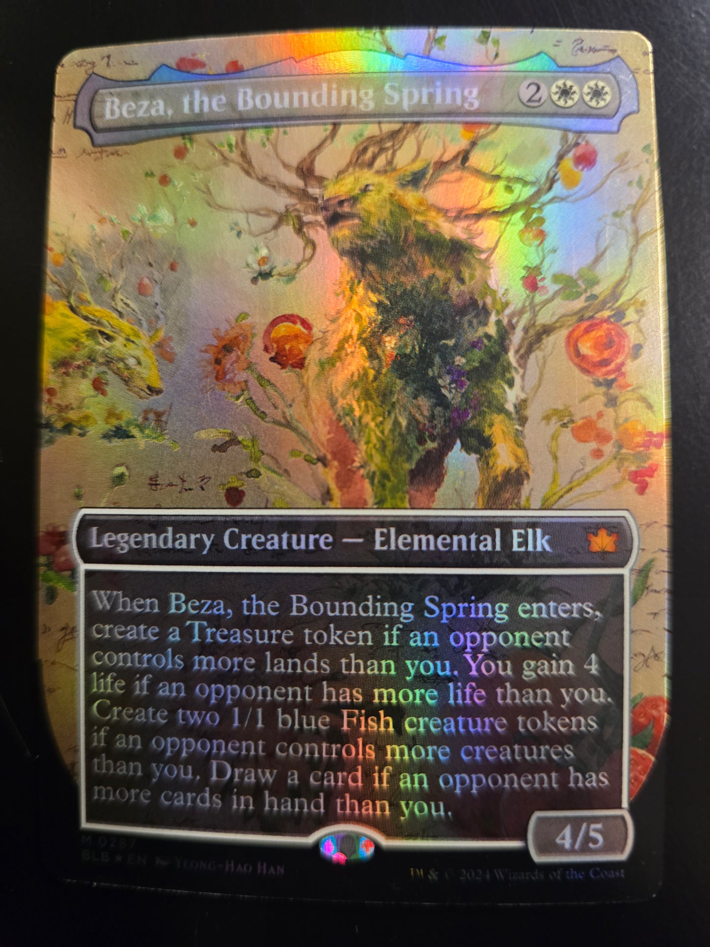 Beza, The Bounding Spring M 0287 Bloomburrow Borderless Foil NM