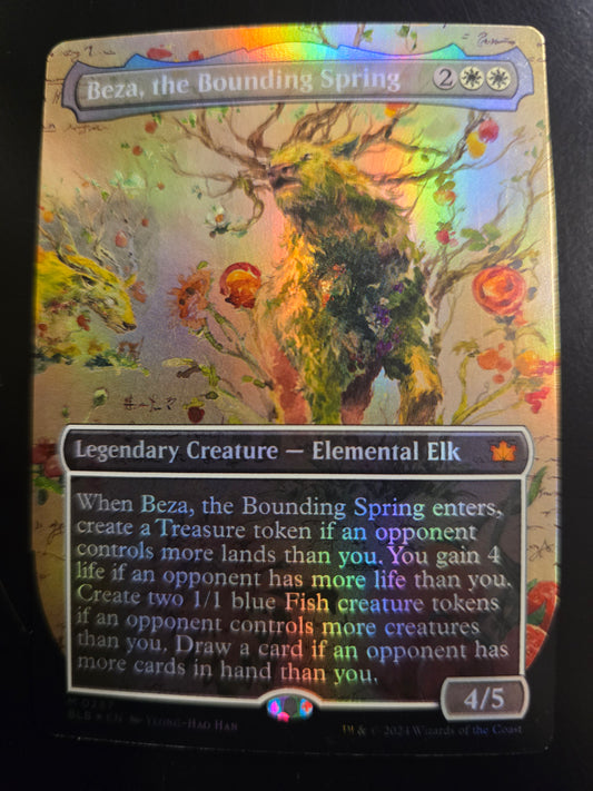 Beza, The Bounding Spring M 0287 Bloomburrow Borderless Foil NM