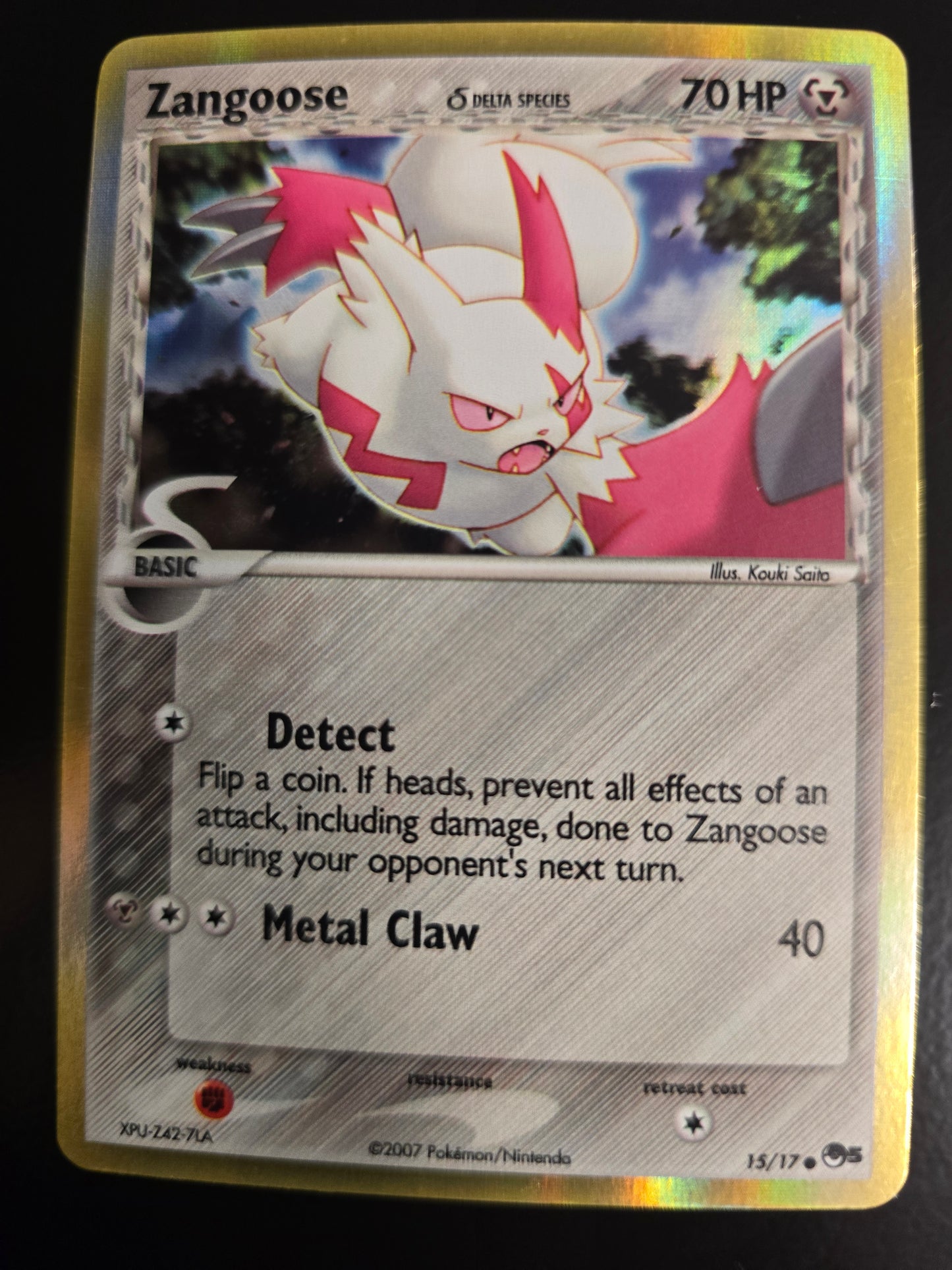 Zangoose (Delta Species) 15/17 POP Series 5 Holofoil NM