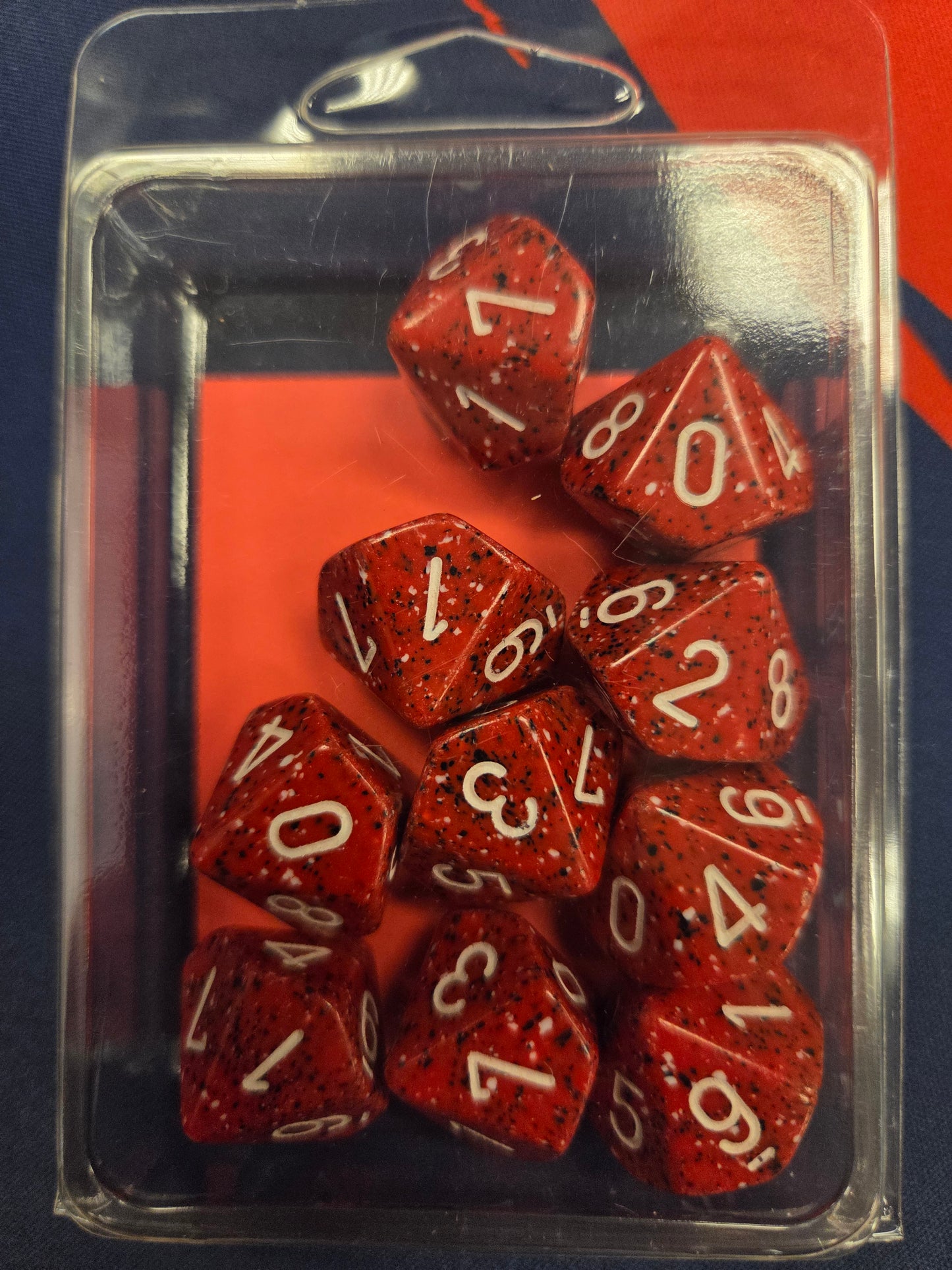 Chessex Speckled Lava Stone Set of 10 d10 Dice