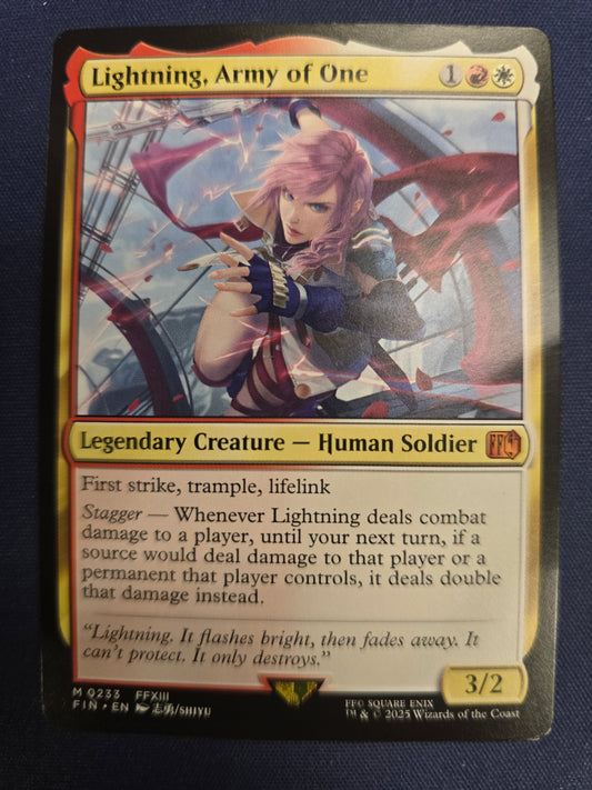 Lightning, Army Of One M 0233 Final Fantasy Normal NM