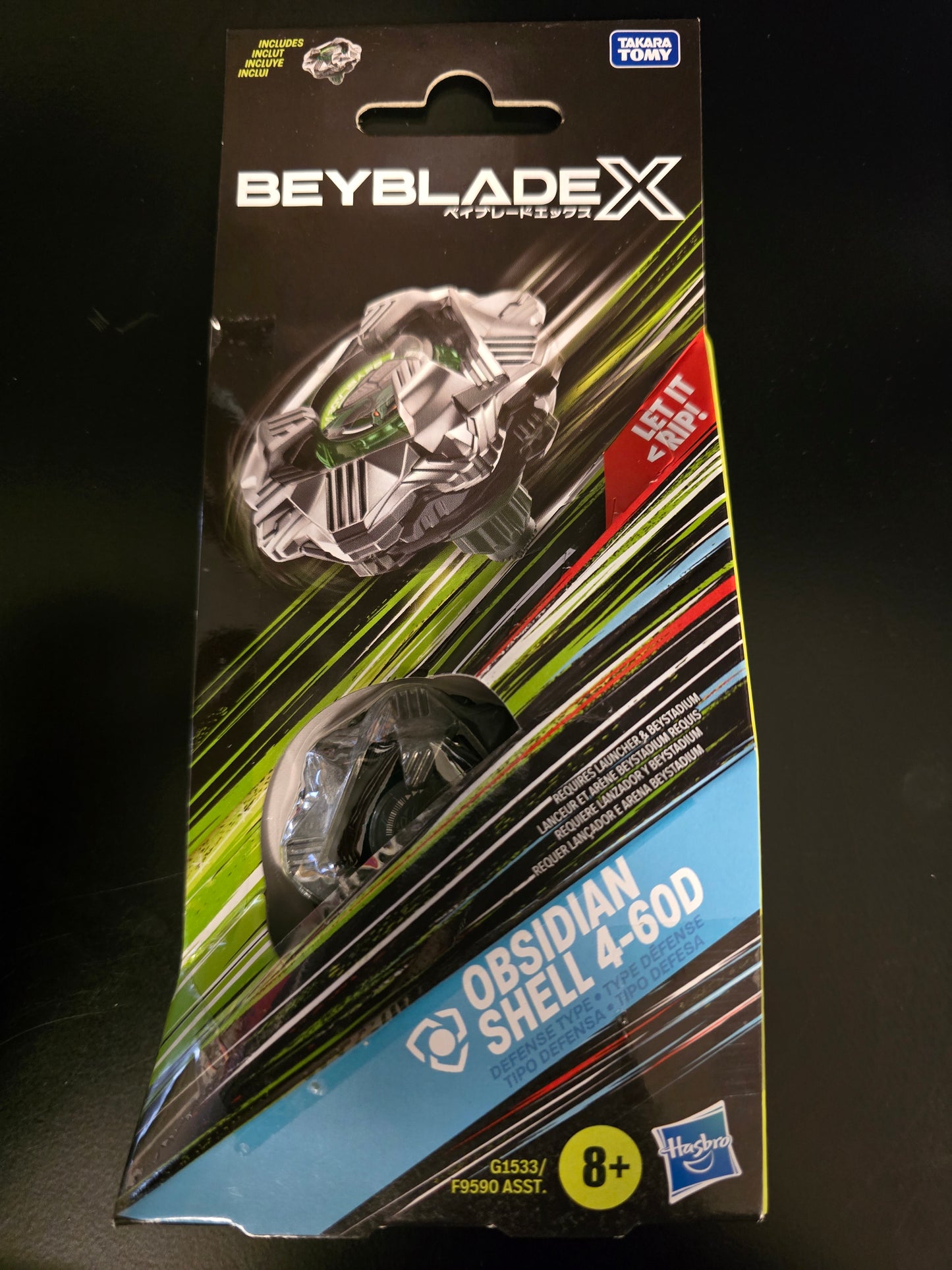 Beyblade X Obsidian Shell 4-60D