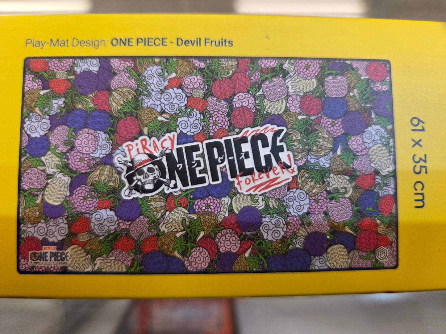 Standard size Playmat. One Piece Devil Fruit Pattern