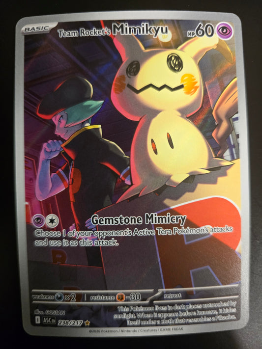 Team Rocket's Mimikyu 238/217 Ascended Heroes Holofoil NM