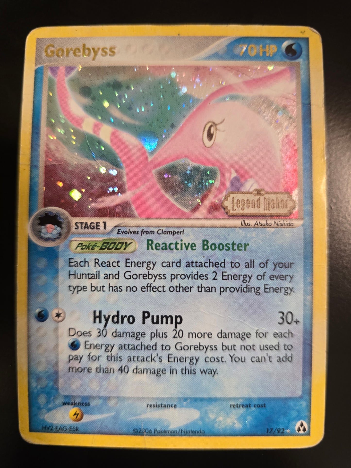 Gorebyss 17/92 Legend Maker Reverse Holofoil HP